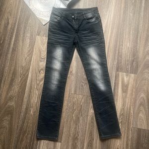 Women's Black Denim Mid Rise Jeans Size: S